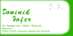 dominik hofer business card